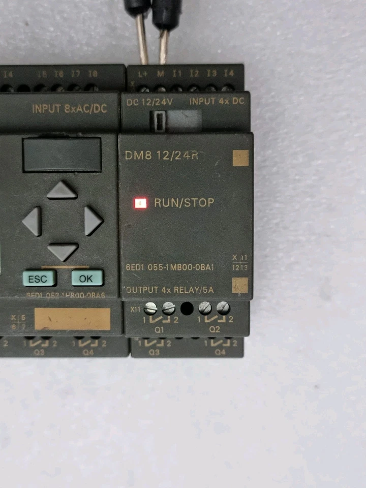 Siemens 6ED1052-1HB00-0BA6 Logo With 6ED1055-1MB00-0BA1 Expansion Module (Used)